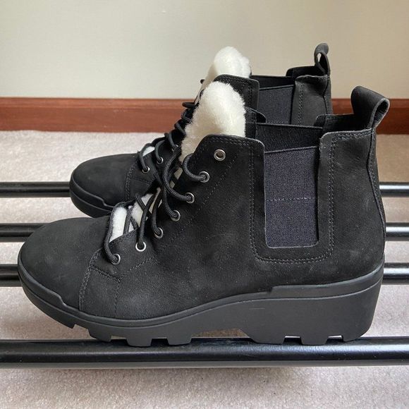 EILEEN FISHER Women Calm Leather Shearling Boots - NEW NWOB - Picture 3 of 8